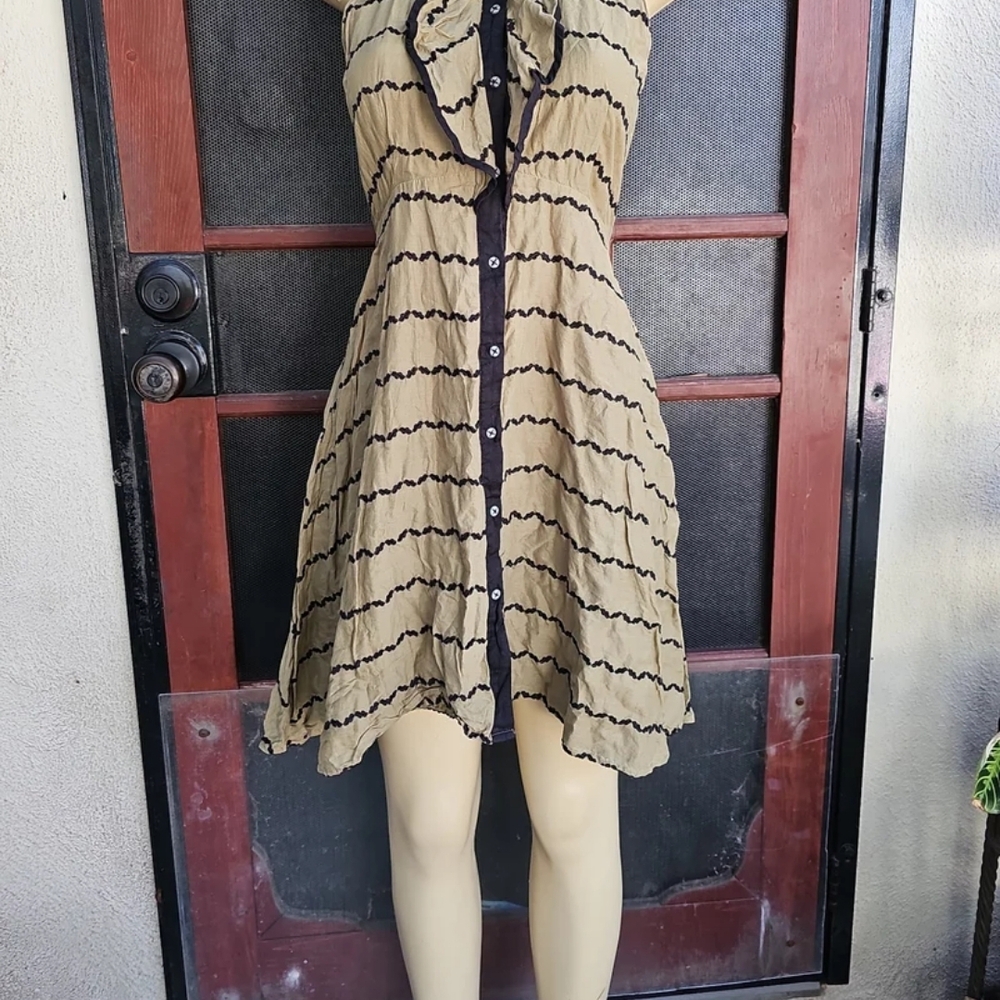 Striped Button-Down Dress